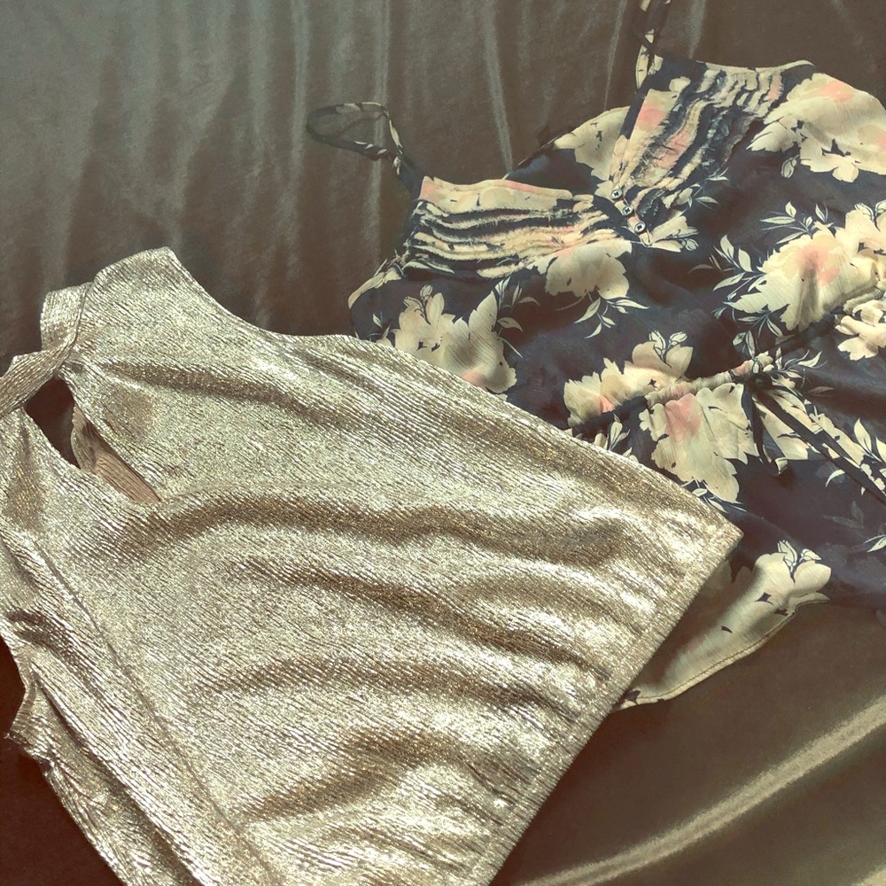 Dressy rose gold blouse